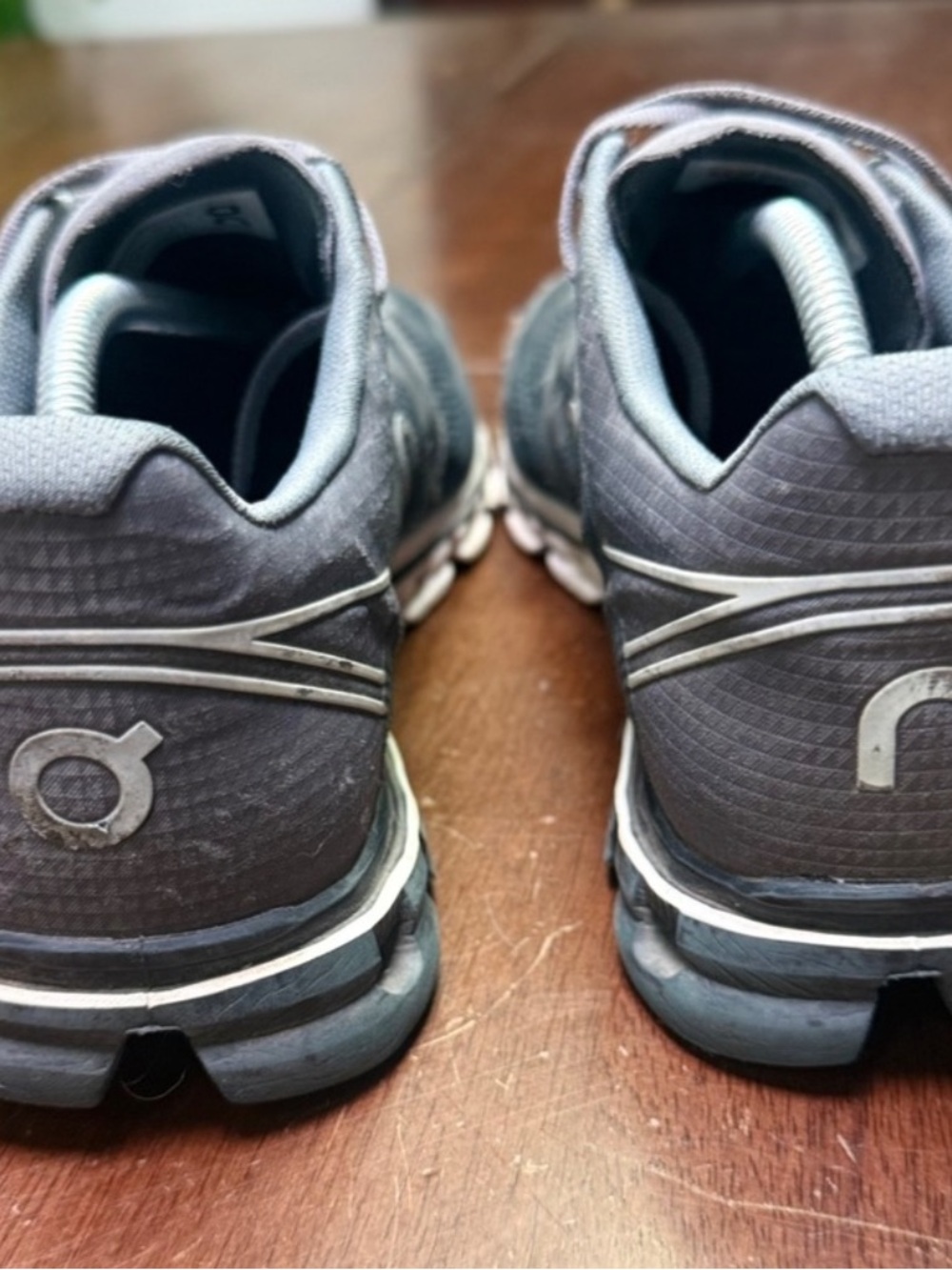 On Running Men's Cloudstratus Athletic Shoes in Dark Gray - Picture 7 of 8